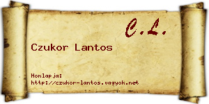 Czukor Lantos névjegykártya